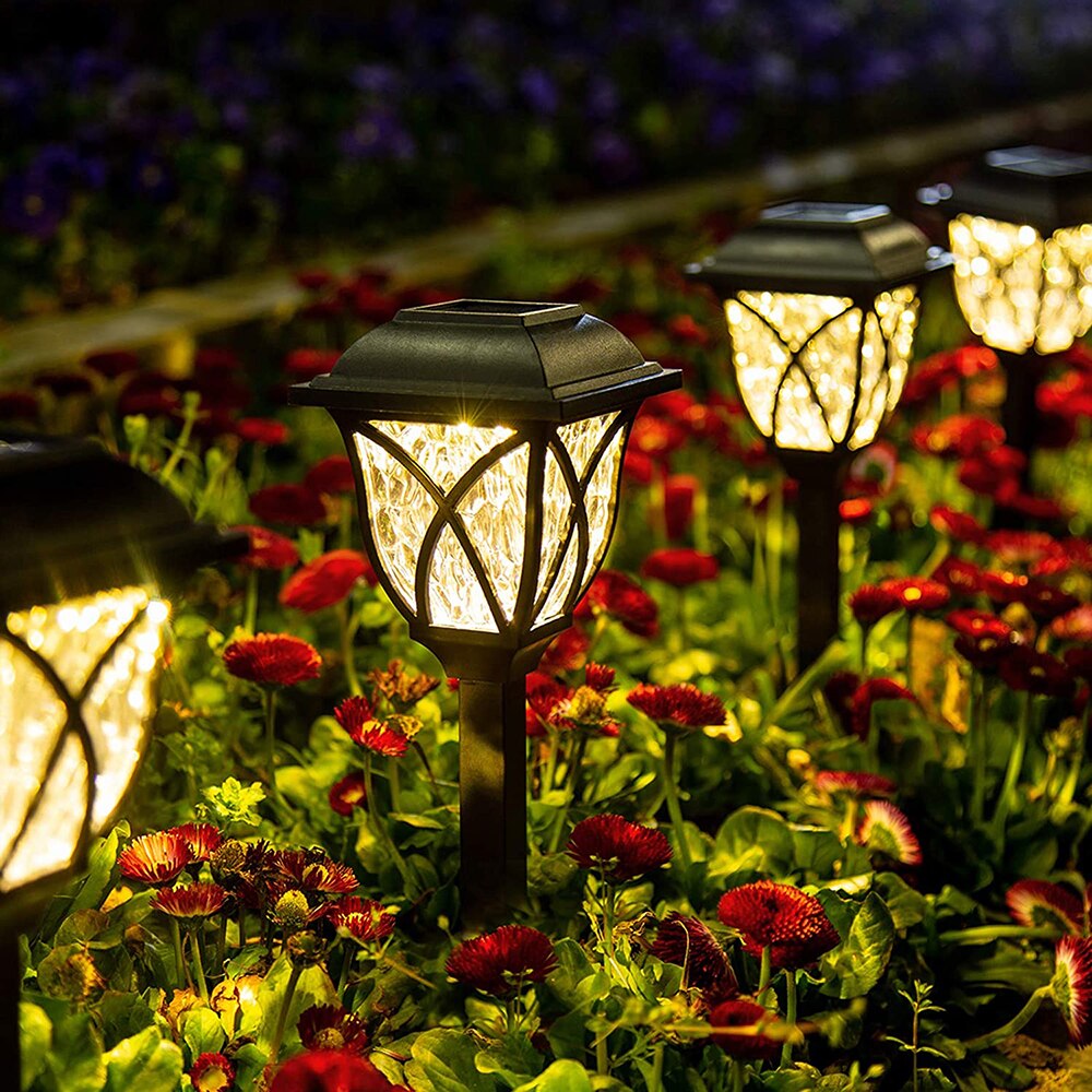 Solar Lamp Outdoor LED Retro Solar Powered Garden Lights Home Waterproof Park Lawn Path Landscape Lighting Decorative