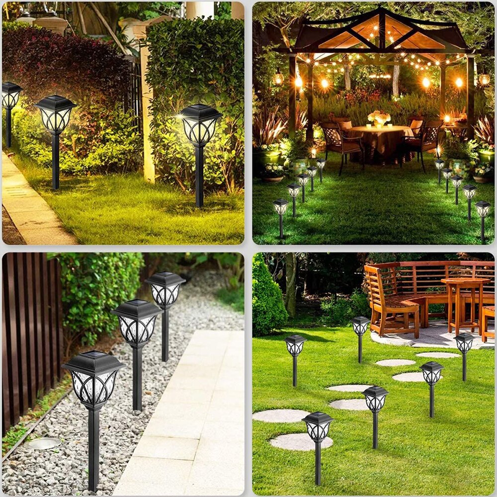 Solar Lamp Outdoor LED Retro Solar Powered Garden Lights Home Waterproof Park Lawn Path Landscape Lighting Decorative