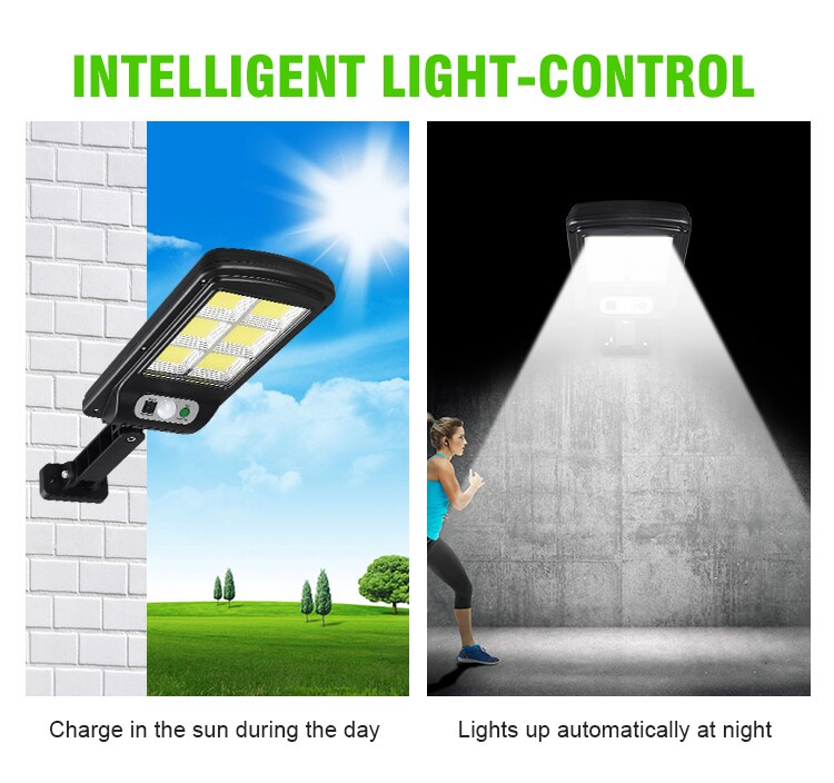 Solar Light Outdoor Super Bright Street Security Light Garden Wall Lamp Waterproof PIR Motion Sensor Smart Remote Control Liger