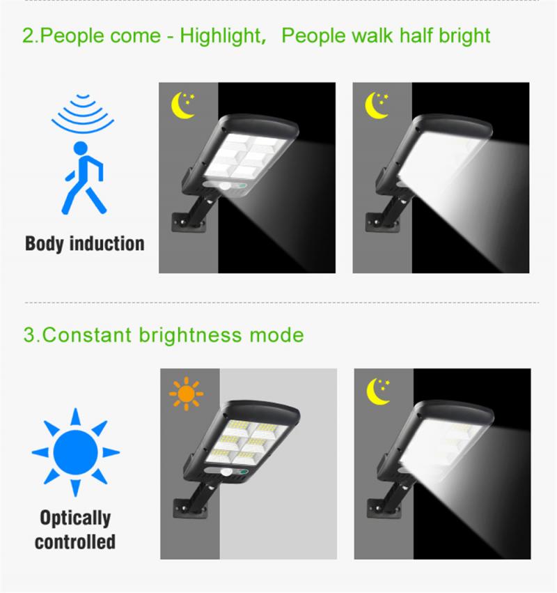 Solar Light Outdoor Super Bright Street Security Light Garden Wall Lamp Waterproof PIR Motion Sensor Smart Remote Control Liger