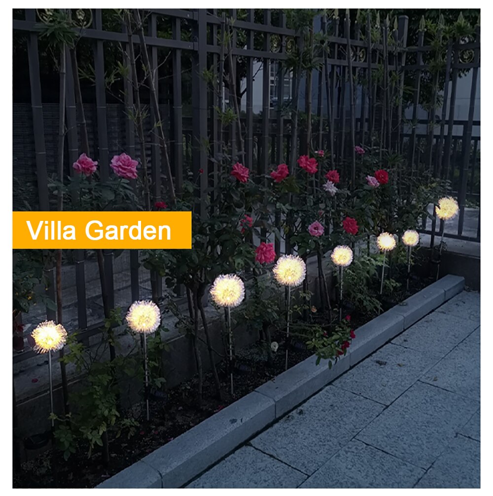 Solar LED Light Outdoor Dandelion Lights Garden Decoration String Lamp Courtyard IP65 Waterproof Solar Light Fairy Lamps