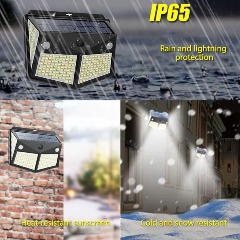 Solar Lights Outdoor Wireless Double Solar Motion Sensor Lights with IP65 Waterproof Solar Security Light for Garden Yard Garage