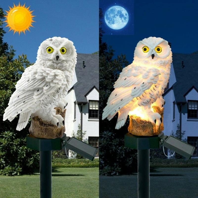 Solar Powered Garden LED Lights Owl Animal Pixie Lawn Ornament Waterproof Lamp Unique Christmas Lights Outdoor Solar Lamps