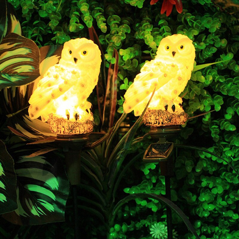 Solar Powered Garden LED Lights Owl Animal Pixie Lawn Ornament Waterproof Lamp Unique Christmas Lights Outdoor Solar Lamps