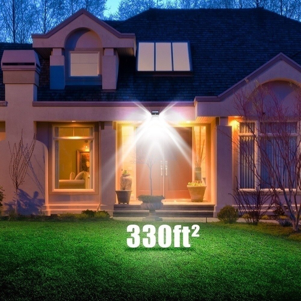 208LED Solar Lights Outdoor Super Bright 3 Modes Motion Sensor Light with 270 Wide Angle Wall Solar Light Security Lighting