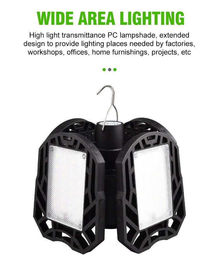 Deformable Solar Lamp USB Rechargeable UFO Light 78/104LED Four-leaf Emergency Lamp Multifunctional Folding Chandelier