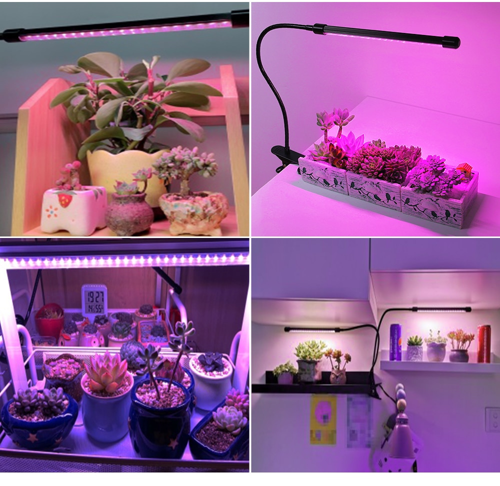4 Heads USB LED Grow Light Full Spectrum Desktop Clip Phytolamps 9W 18W 27W Phyto Lamp for Plants Flower Greenhouse Hydroponic