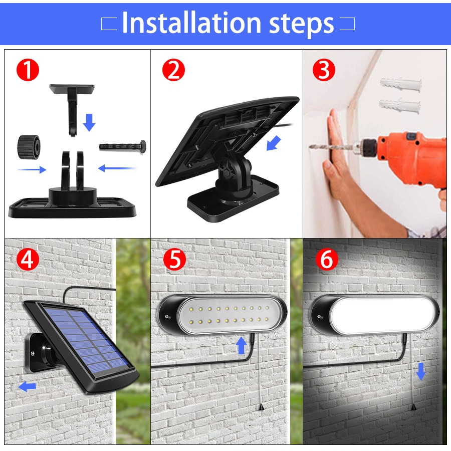 20leds Separable Solar Light With 5m Line Outdoor Indoor Waterproof Solar Lamp Pull-Switch Lighting For Garden House Room Yard