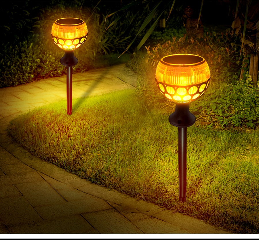 2in1 Solar Lights Outdoor Flickering Flames Torch Lights 96 leds Solar Lamp Dancing Flame Lighting For Outdoor Garden