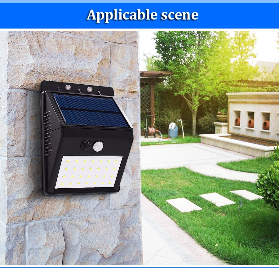 28 LEDS Solar Motion Sensor Light Super Bright Waterproof Outdoor Three Modes Security Separable Night Lamp for Garden Wall