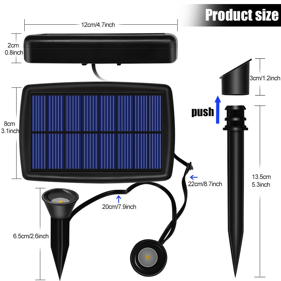 Solar Ground Lights Waterproof Solar Light Decoration Lighting For Flower Beds Lawns Courtyards Potted Plants