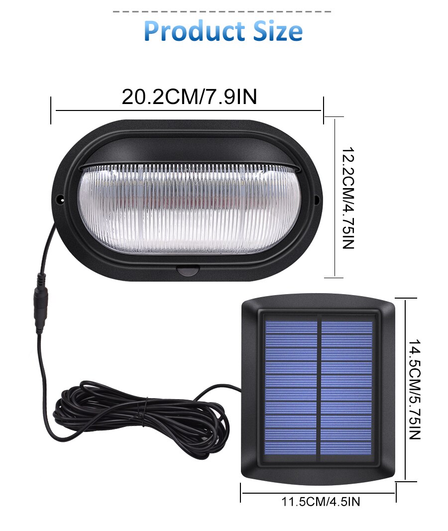 Solar Light PIR Motion Sensor Outdoor Garden Waterproof 10 LED Bright Wall Lamp Separable With Line Street Door Garage Lamps