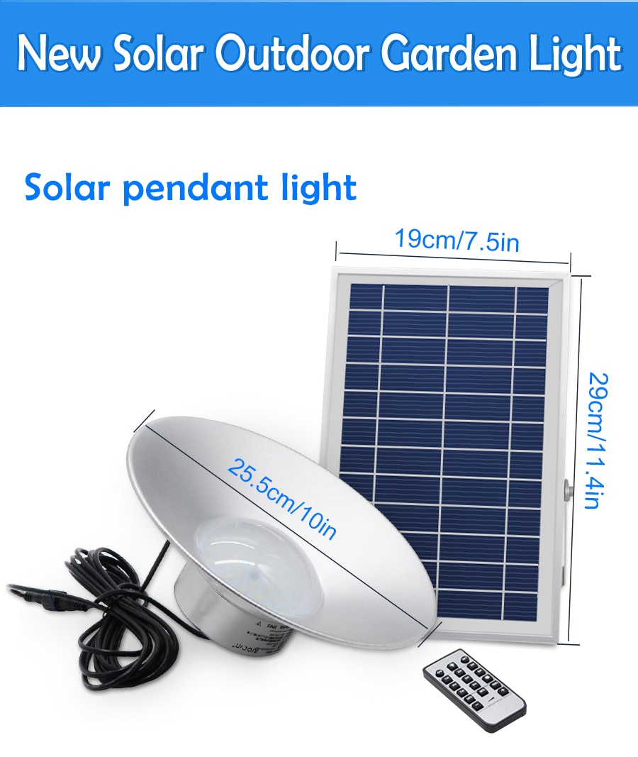 Solar Powered 36 LED Outdoor Or Indoor Hanging Light Pendant Lamp with Remote Control for Garden Yard Patio Balcony Home