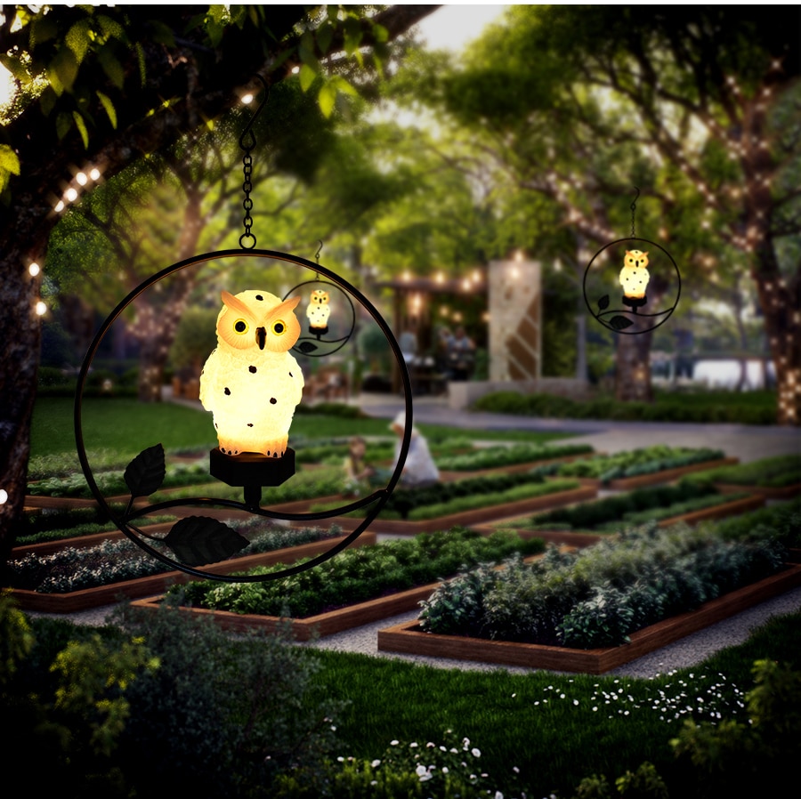 Solar Garden Decorative Lights Outdoor LED Hanging Landscape Tree Light Owl Solar Lamp for Pathway Yard Christmas Decoration