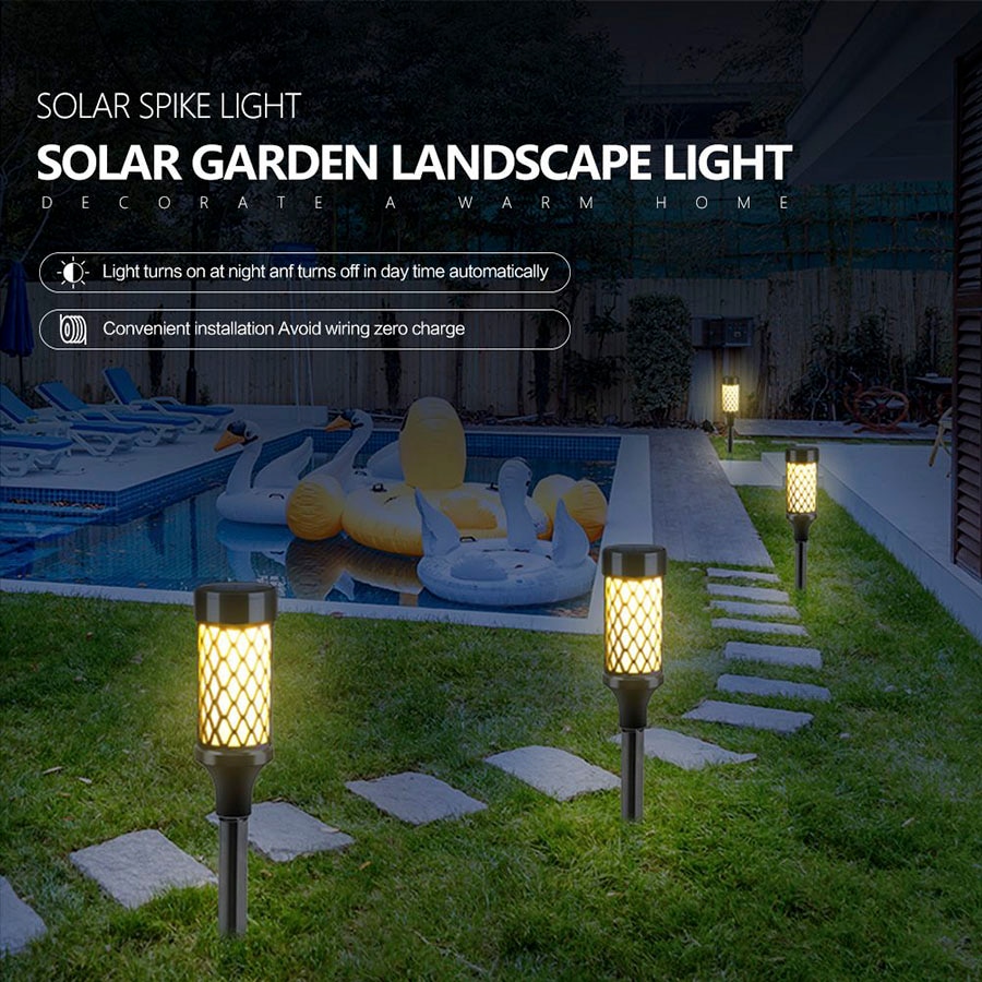 Solar Path Lights Outdoor LED Solar Garden Lamp Wireless Waterproof Landscape Decoration Lighting for Patio Yard Walkway Lawn