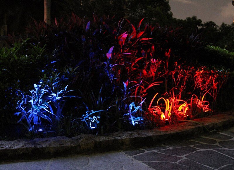 18 LEDs Solar Powered 3 Lamps Landscape Spotlight Projection Light for Garden Pool Pond Outdoor Lighting Underwater Lights