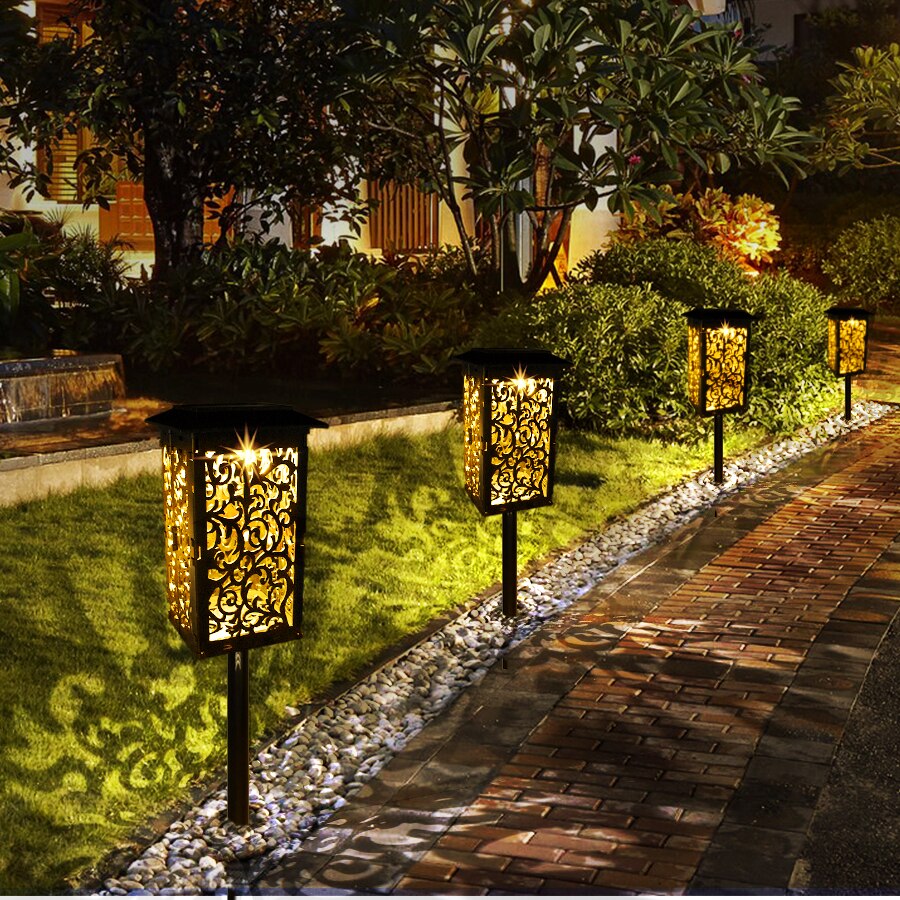 Solar Lights Outdoor Solar Pathway Light with Bigger Solar Panel Longer Working Time IP65 Waterproof for Garden Lawn