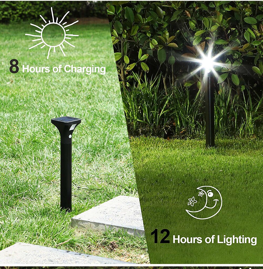 Solar Light Outdoor Waterproof Ground Lamp Solar Path Lights with Motion Sensor LED Lighting for Yard Garden Landscape Lawn