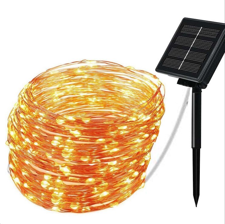 Outdoor Solar Lights Waterproof 12m/22m LED Outdoor Solar String Lights Solar Lamp for Fairy Christmas Lights Garland Lighting