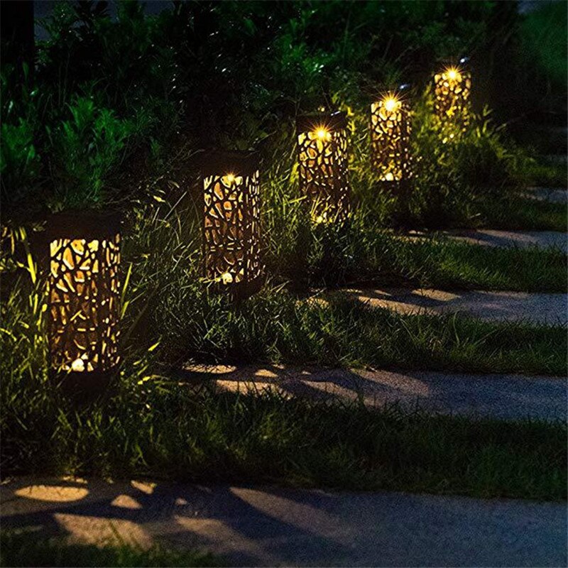 1-12PCS Solar Lights Outdoor LED Solar Garden Pathway Light Warm White/Multiple Landscape Light for Lawn/Patio/Yard/Walkway
