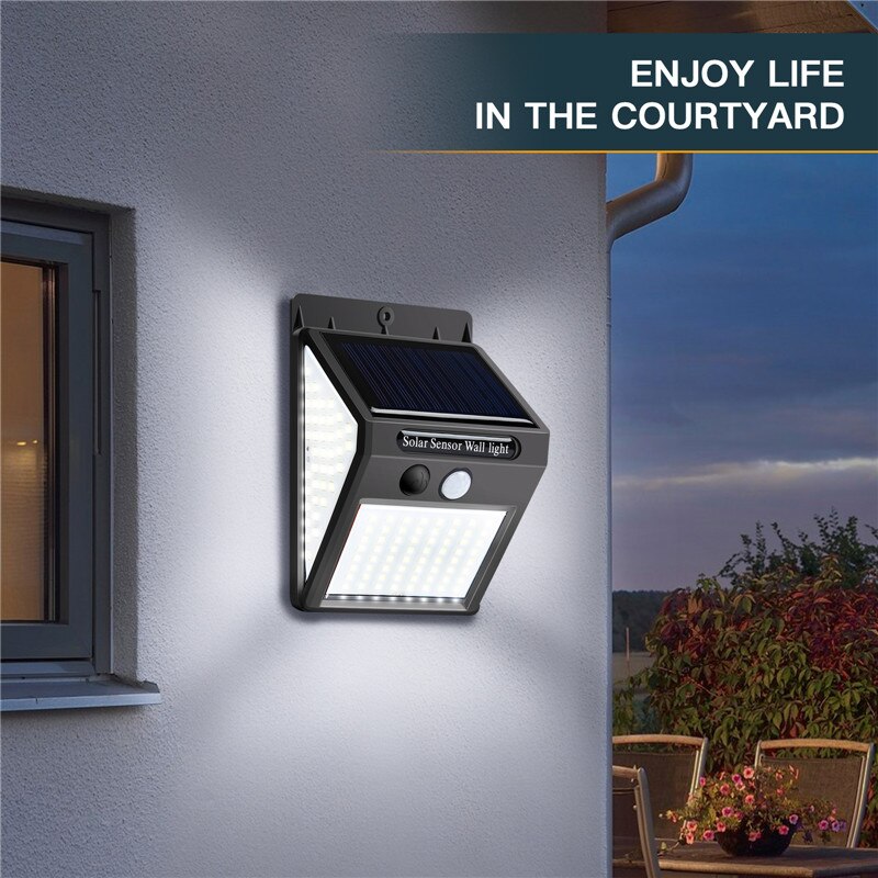 Wall Lamps Solar Led Light Outdoor PIR Motion Sensor LED Sconce Waterproof Garden Lights Outdoor Solar Lamp Outdoor Lighting