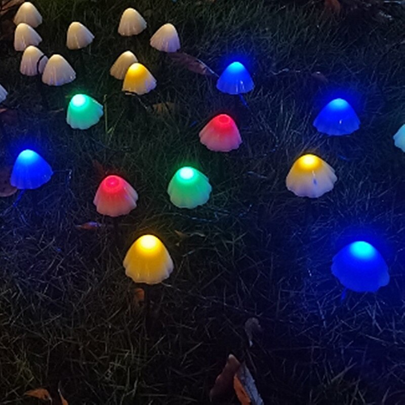 Led Lights Garlands for Garden Decor Mushroom Garden Lights Fairy Light Garland Gardening Street Garland Christmas Ornaments