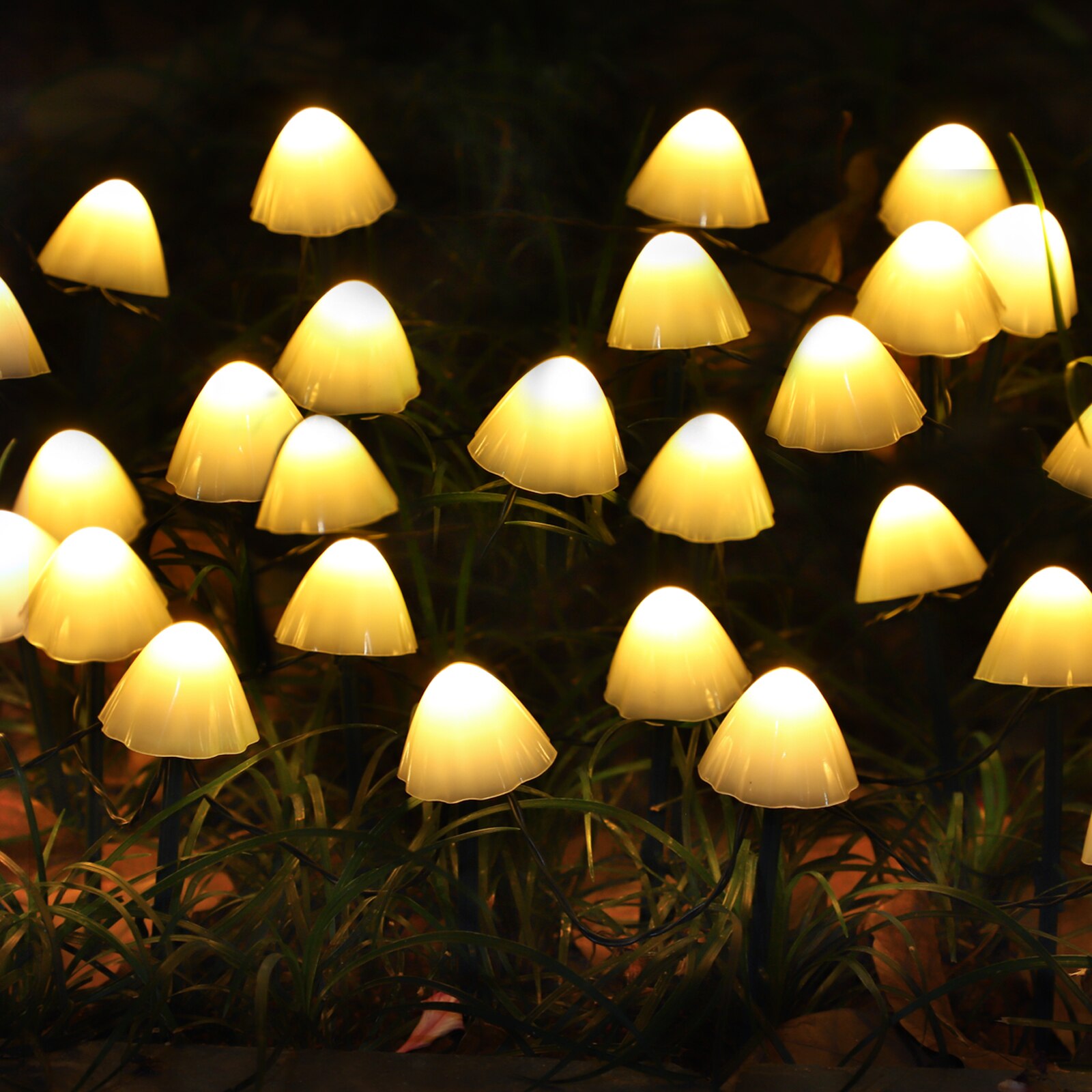 Led Lights Garlands for Garden Decor Mushroom Garden Lights Fairy Light Garland Gardening Street Garland Christmas Ornaments