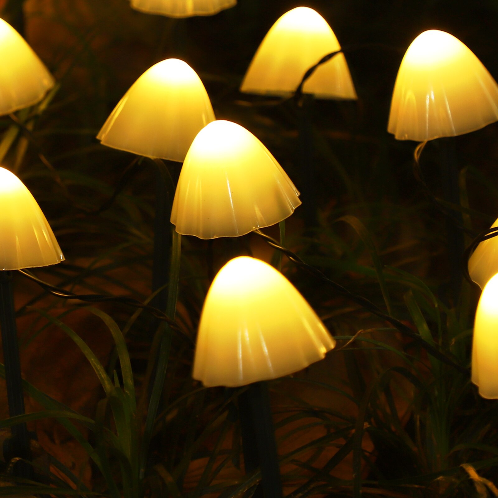 Led Lights Garlands for Garden Decor Mushroom Garden Lights Fairy Light Garland Gardening Street Garland Christmas Ornaments