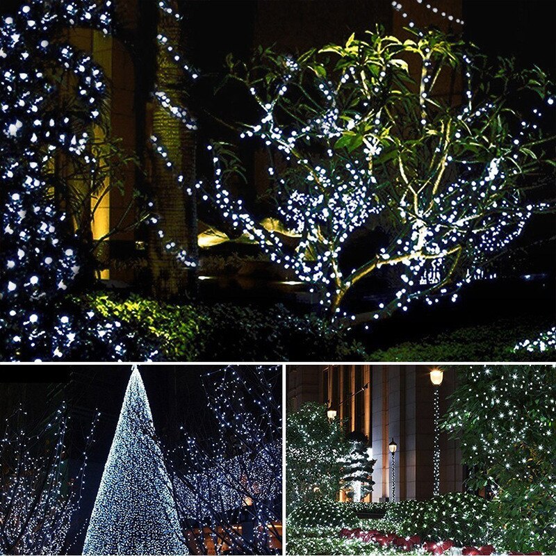Christmas Lights Outdoor Solar Lights 50/100/200 LED Fairy Lights Waterproof Street Garland Lighting String New Year 2022