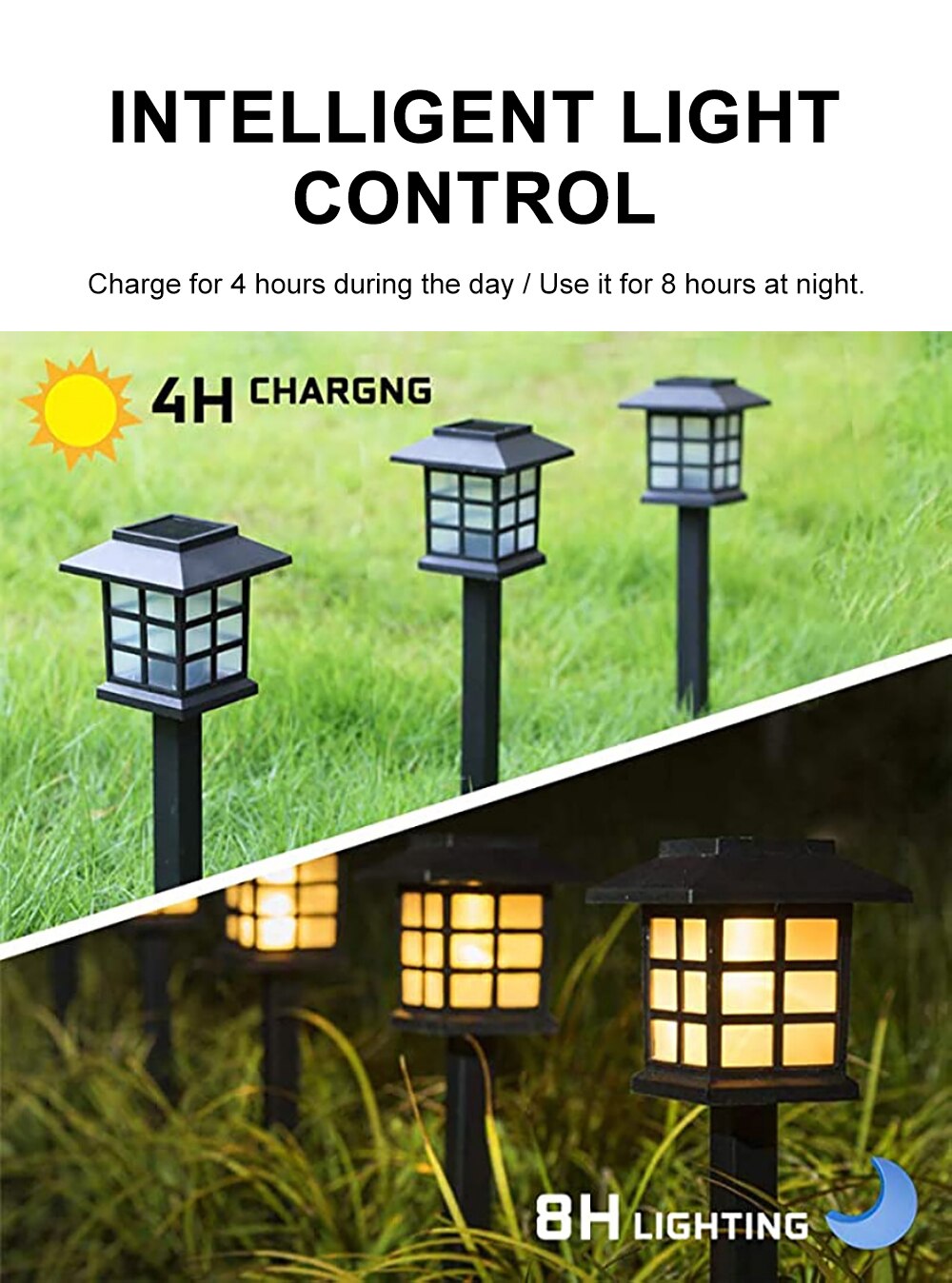 Outdoor Solar Lawn Lamps Pathway Lights Waterproof Garden Solar LED Light Garden Lamp For Garden Landscape Path Yard Patio