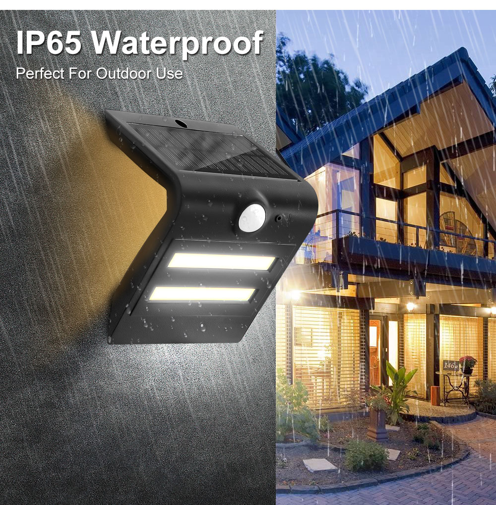Super Bright COB Outdoor Solar Lights With Motion Sensor Garden Decoration Lighting IP65 Waterproof Courtyard Solar Wall Lamp