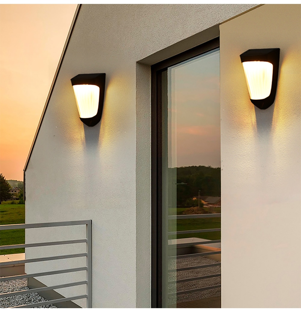 Smart light control 10 LED Outdoor Solar Light Garden Decoration Lamp Waterproof Solar Powered Street Lamp Wall lights