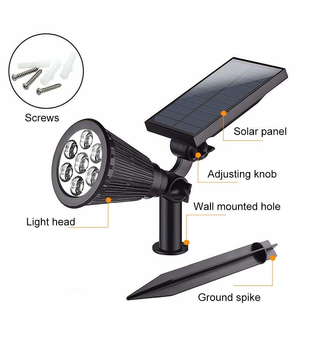 LED Outdoor Solar Lights RGB Changing Lawn Ground Lamp IP65 Waterproof Landscape Spotlights Garden Decoration Outdoor Lights