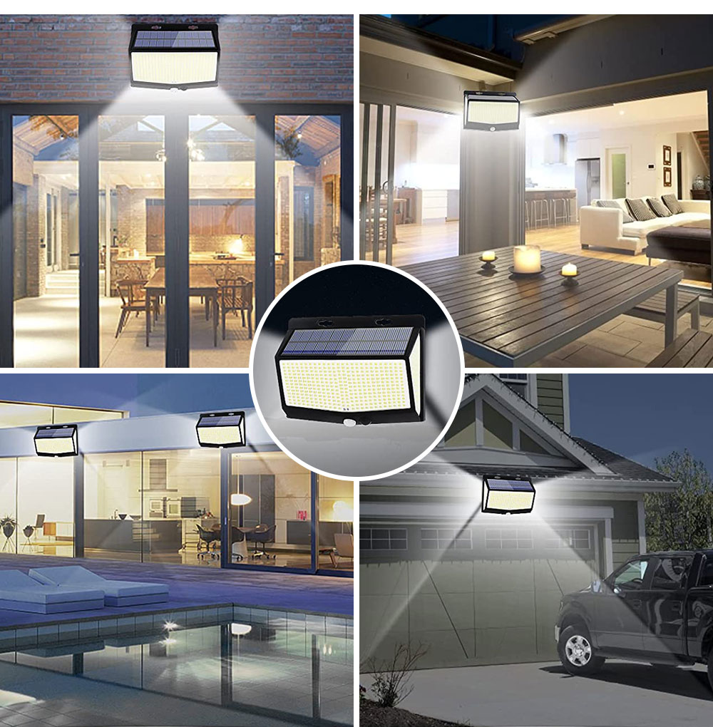 468 LED Super Bright Outdoor Solar Lamp Waterproof 3 Modes Motion Sensor Human Induction Solar Garden Light Yard Garage Lights