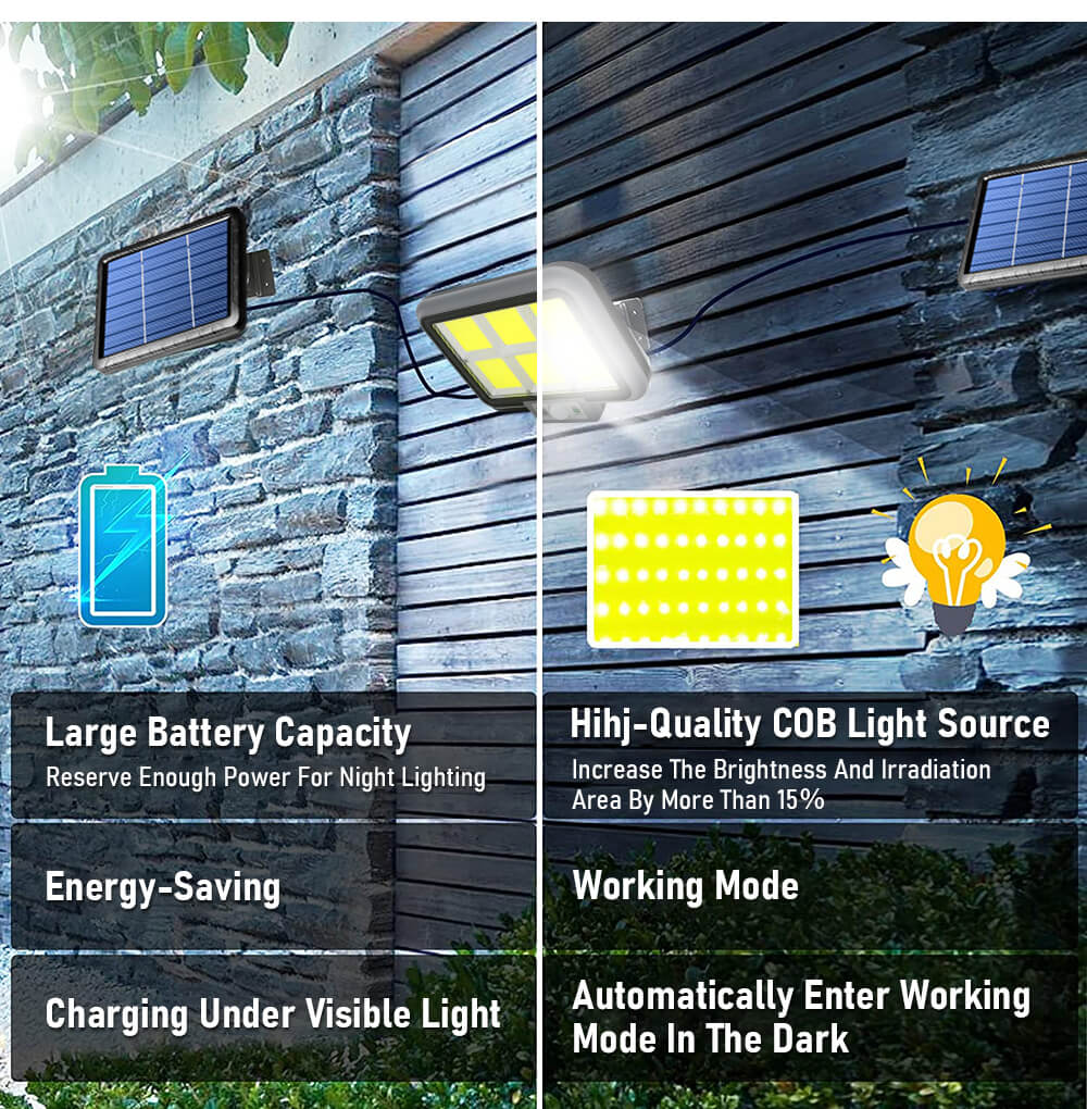 90/150/216/290 LED Solar Lamp Outdoor Waterproof 3 Working Mode Motion Sensor Solar Wall Lights for Yard Garage Garden Lighting