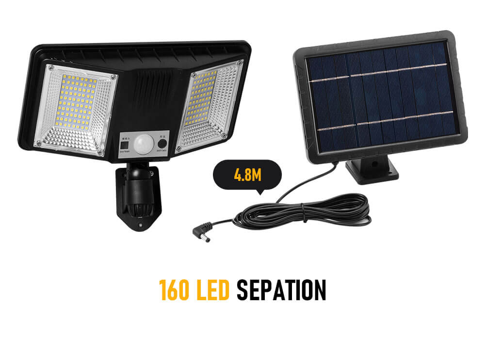 138 168 LED Outdoor Solar Wall Lamp Rotatable Waterproof Solar Light Motion Sensor Induction Super Bright Garage Garden Lights