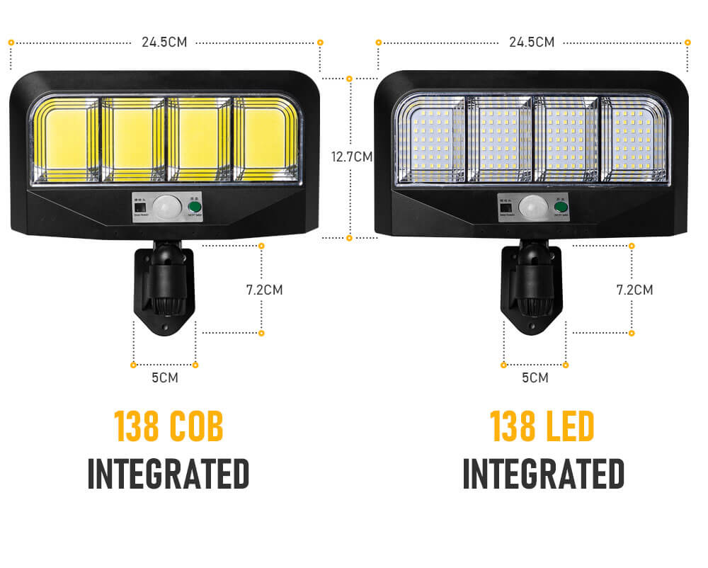 138 168 LED Outdoor Solar Wall Lamp Rotatable Waterproof Solar Light Motion Sensor Induction Super Bright Garage Garden Lights