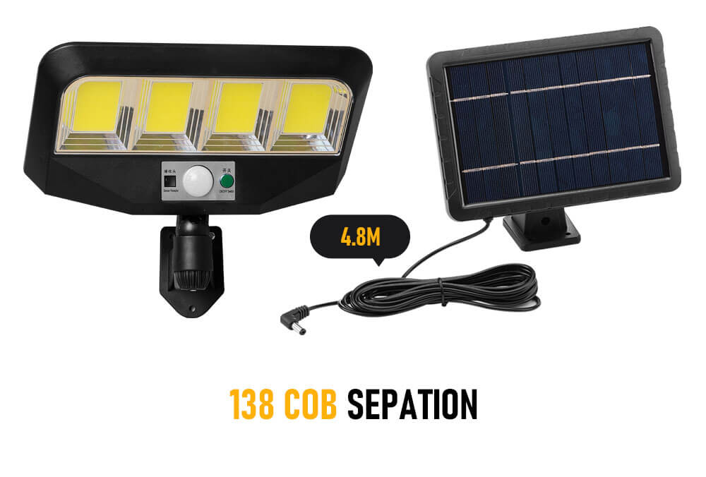 138 168 LED Outdoor Solar Wall Lamp Rotatable Waterproof Solar Light Motion Sensor Induction Super Bright Garage Garden Lights