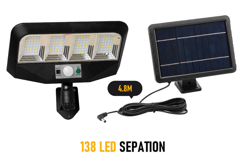 138 168 LED Outdoor Solar Wall Lamp Rotatable Waterproof Solar Light Motion Sensor Induction Super Bright Garage Garden Lights