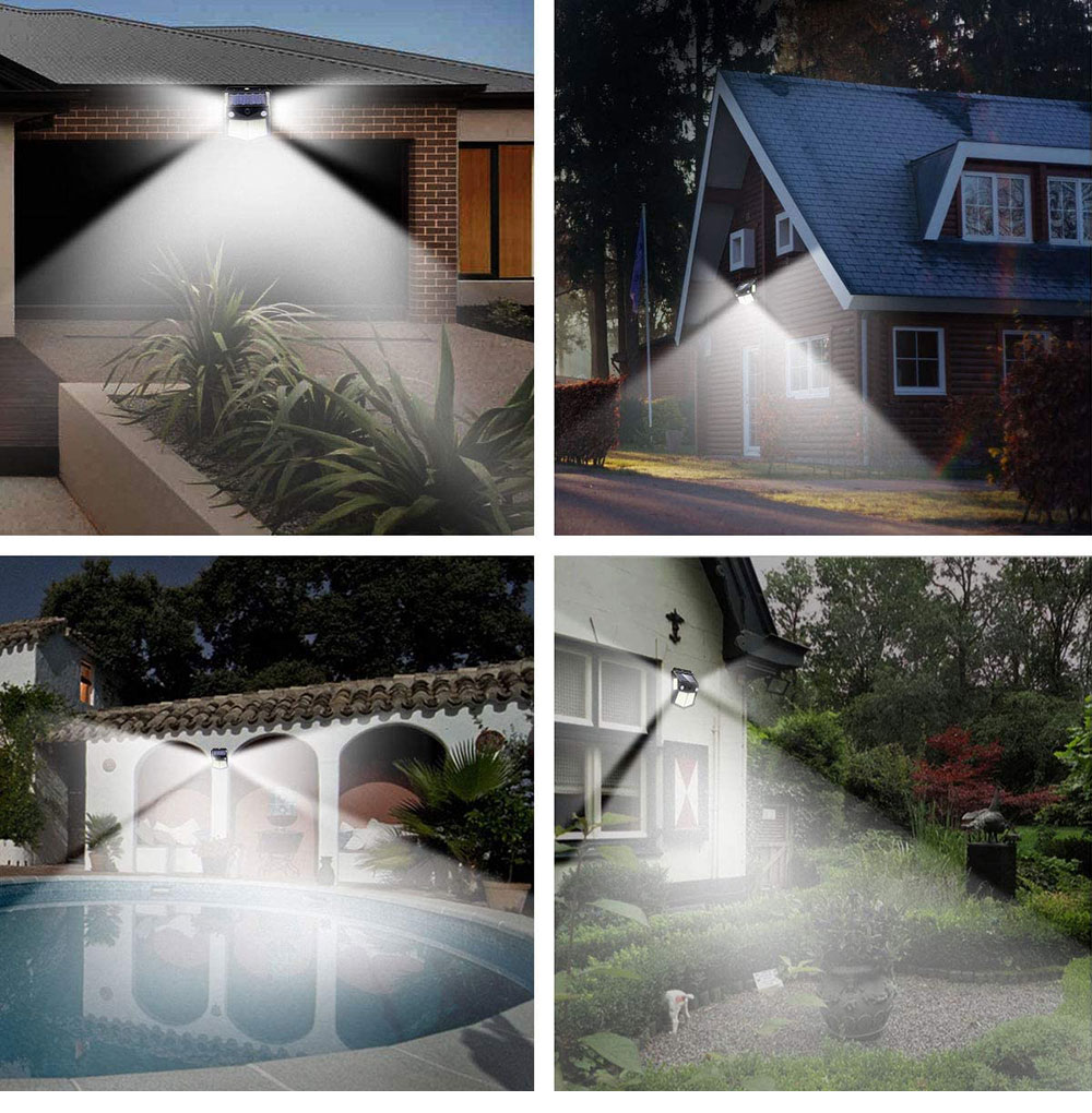 260 LED Super Bright Outdoor Solar Wall Lamp IP65 Waterproof Garden Lights PIR Motion Sensor Night Light For Courtyard Garage