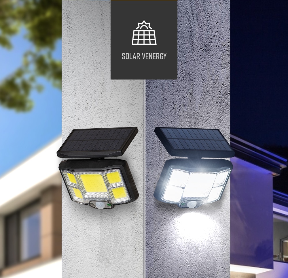 96 168 LED COB Outdoor Solar Light IP65 Waterproof Motion Sensor Security Light Super Bright Solar Garden Lamp Solar Wall Lights