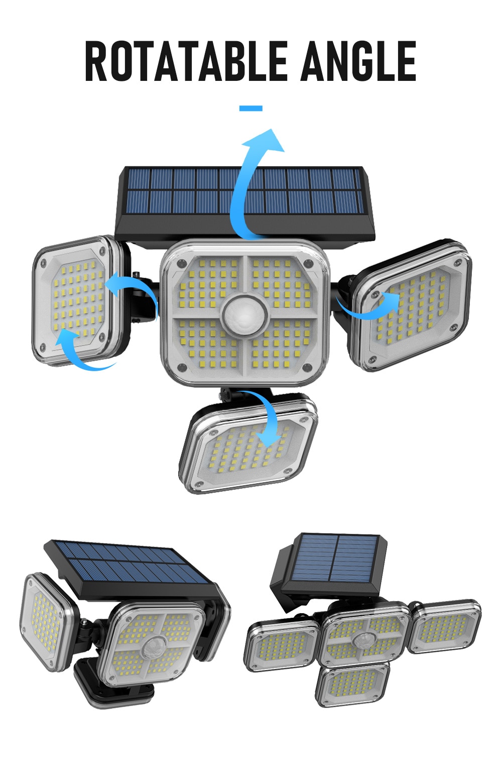 168/181/186/228/231 LED Outdoor Solar Lights Motion Sensor Wide Angle Lighting Remote Control Waterproof Solar Garden Wall Lamp