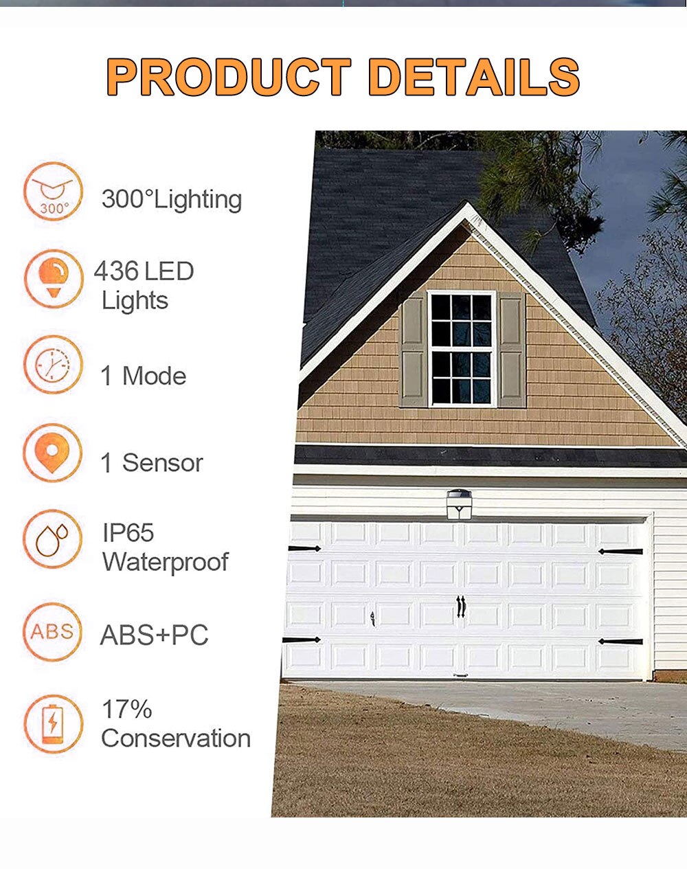 436 LED Super Bright Outdoor Solar Lamp PIR Motion Sensor Garden Solar Lights IP65 Waterproof Wall Light For Courtyard Garage