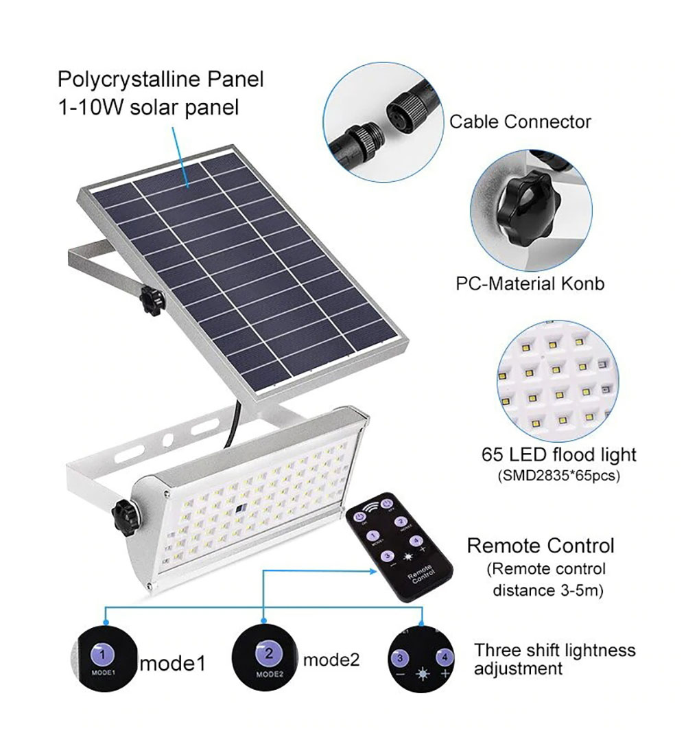 12W Solar Split Wall Light PIR Motion Senso Outdoors Solar Garden Light Waterproof Remote Indoor Outdoor Lighting Wall Lamp