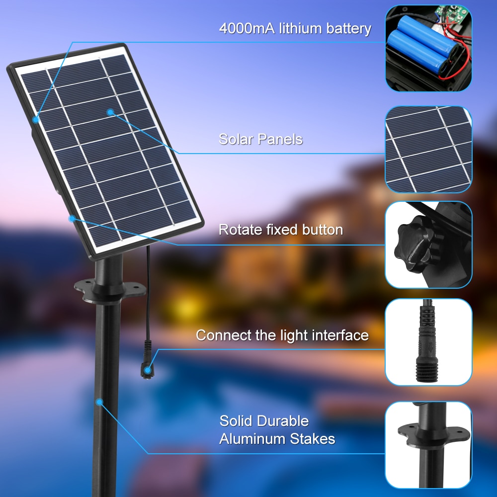 1 TO 4 RGB Outdoor Solar Landscape Light LED IP65 Waterproof Solar Lamp Automatic On/Off Solar Wall Light Garden Patio Lawn Lamp