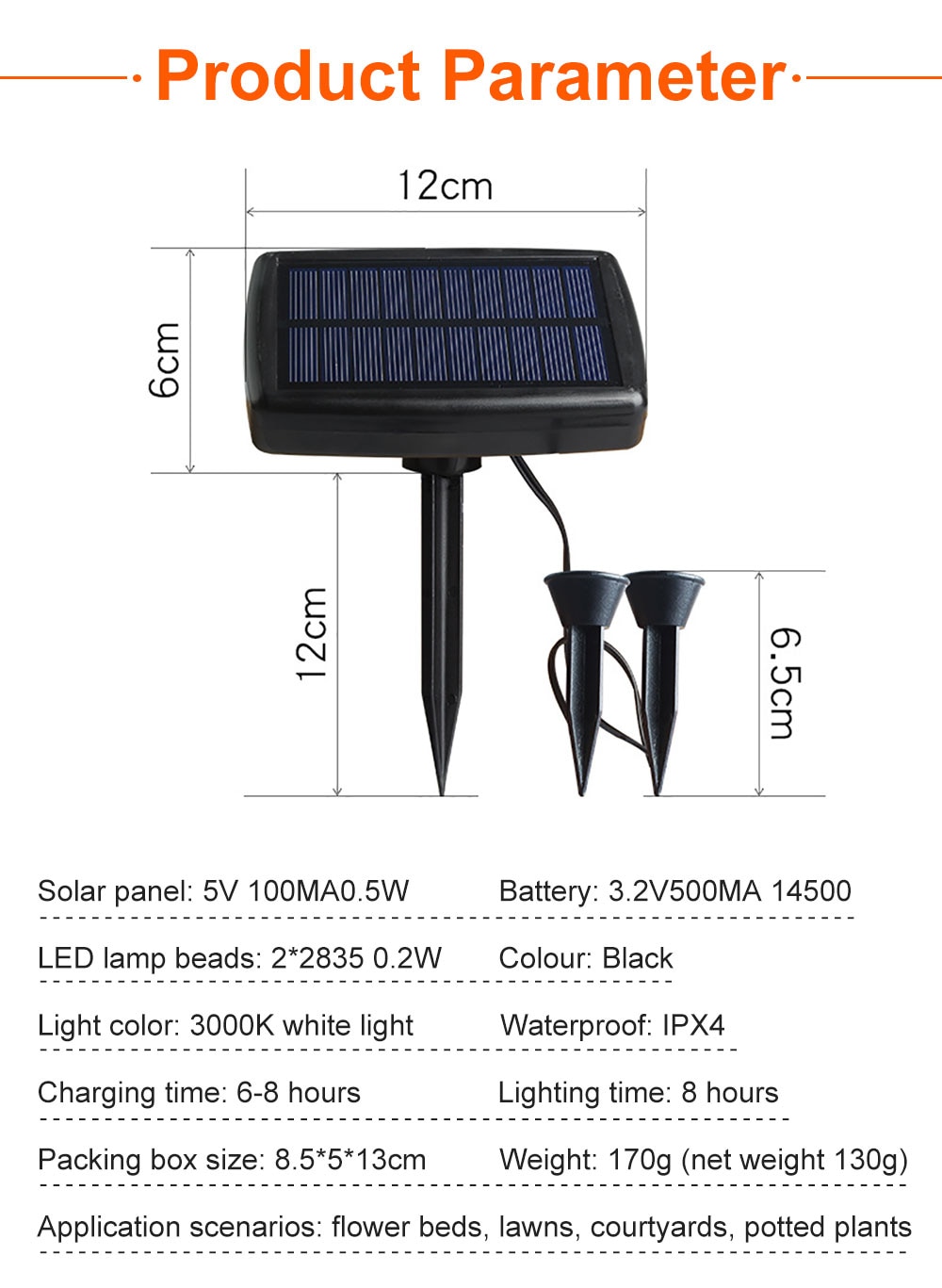 1-To-10 LED Solar Outdoor Lamp IPX4 Waterproof Solar Light Garden Decoration Lamp Night Lamp For Garden Street Courtyard Lawn