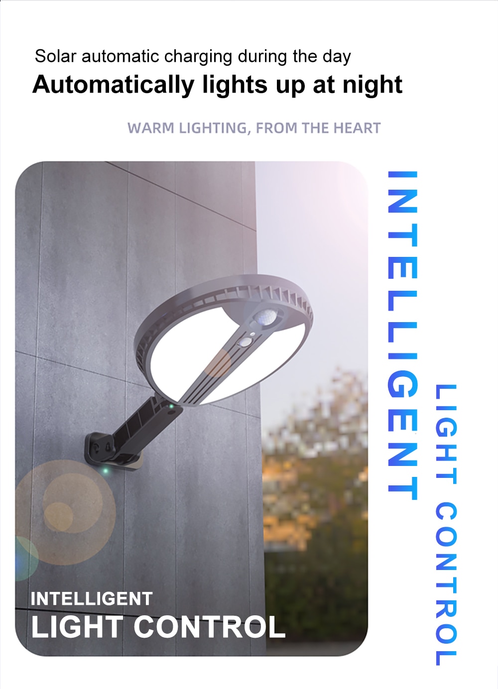 LED Solar Street Lights Outdoor PIR Motion Sensor Remote Control Waterproof Wall Lamp For Front door Garage Night Illumination