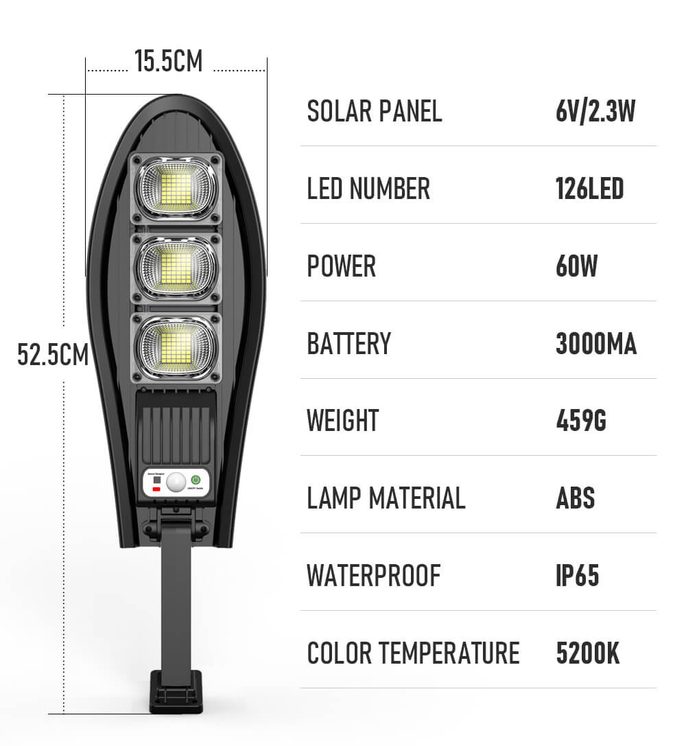 42/84/126/168 LED Super Bright Outdoor Solar Lamp 3000mAh IP65 Waterproof Street Lights Motion Sensor Garden Yard Wall Light
