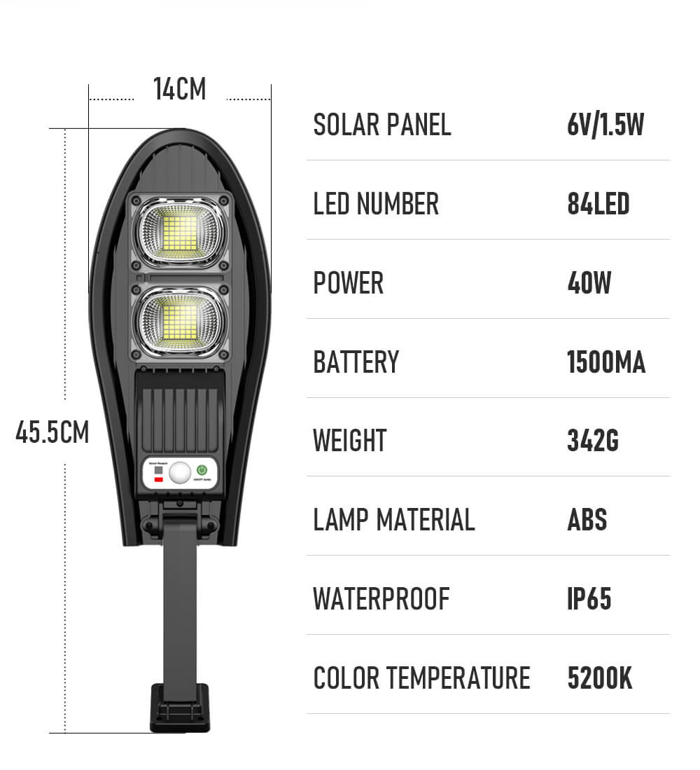 42/84/126/168 LED Super Bright Outdoor Solar Lamp 3000mAh IP65 Waterproof Street Lights Motion Sensor Garden Yard Wall Light