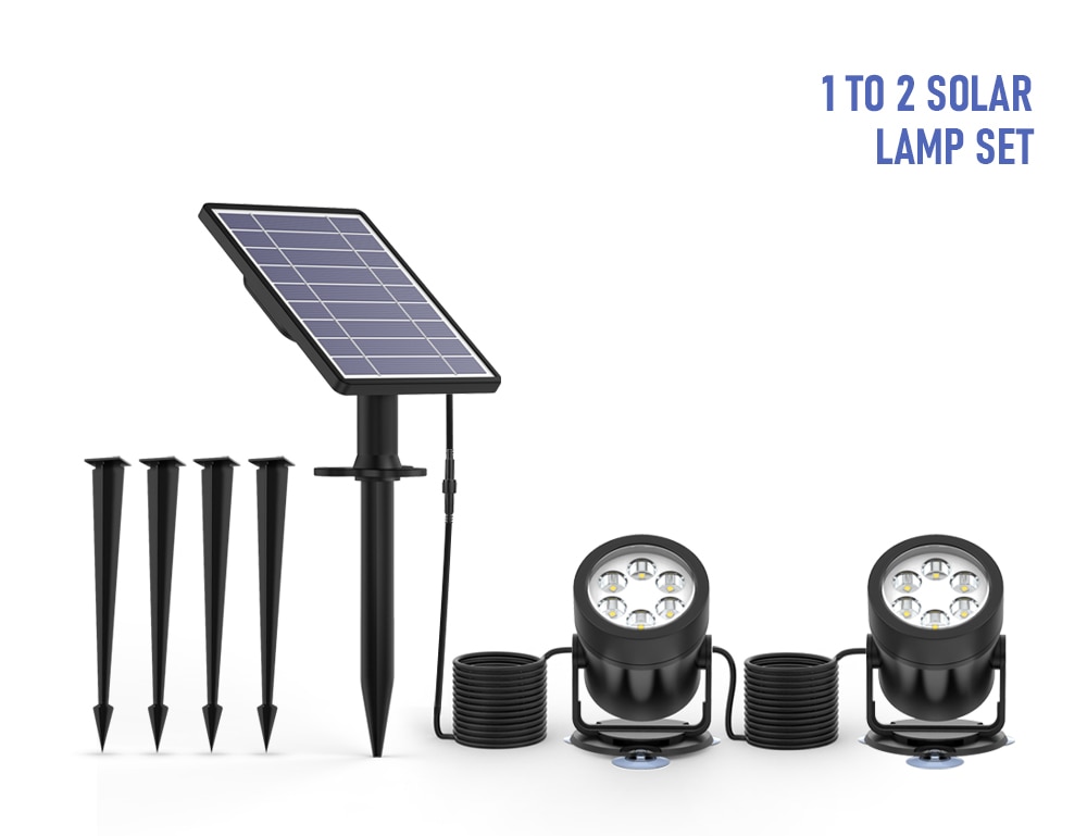 1 TO 4 LED Solar Underwater Pond Lights IP68 Waterproof Outdoor Swimming Pool Light Garden Decoration Path Lawn Landscape Lamp